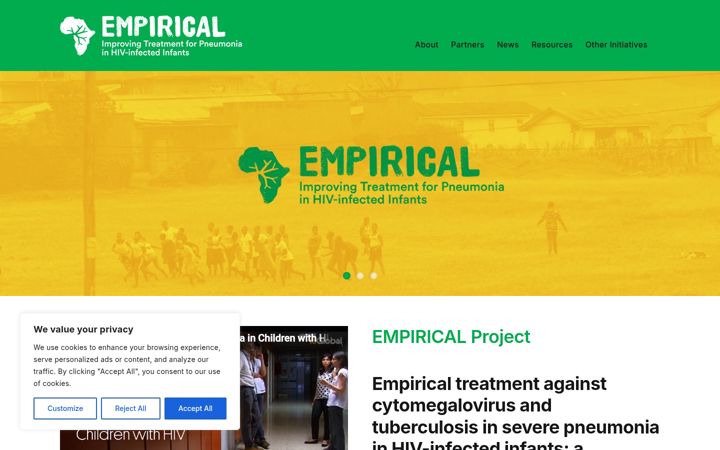 Ekrānuzņēmums no empiricaledctp.eu