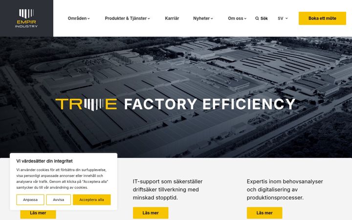 Screenshot of empirindustry.se