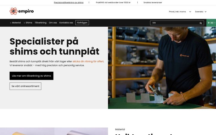 Screenshot of empiro.se