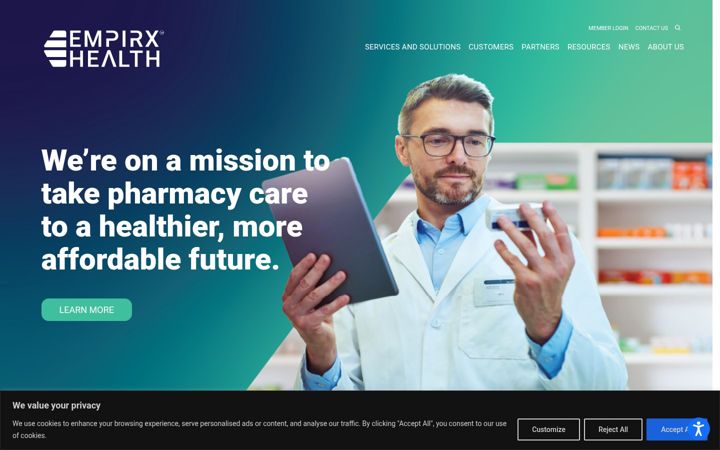 Screenshot of empirxhealth.com