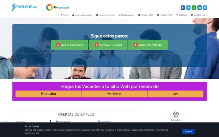 Screenshot of empleos.net