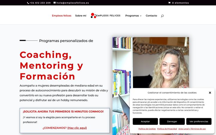 Skærmbillede af empleosfelices.es