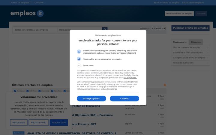 Skærmbillede af empleosit.es