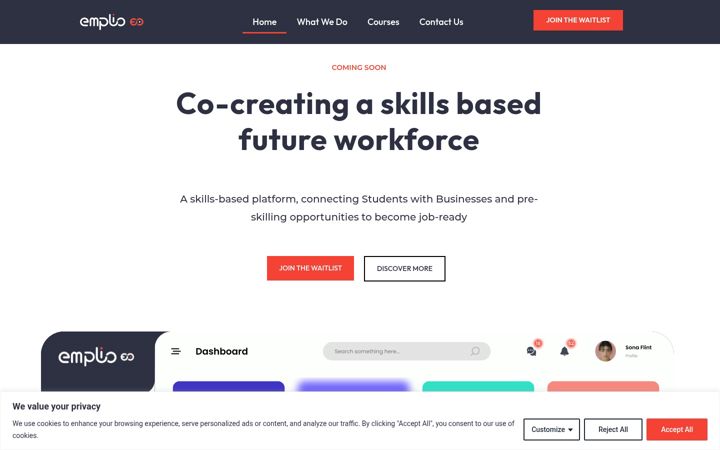 Screenshot of emplio.link
