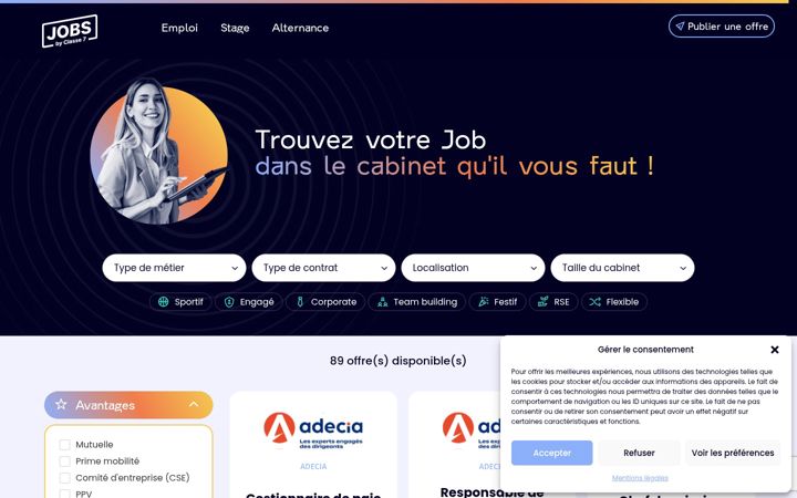 Snímek obrazovky emploi-comptabilite.fr