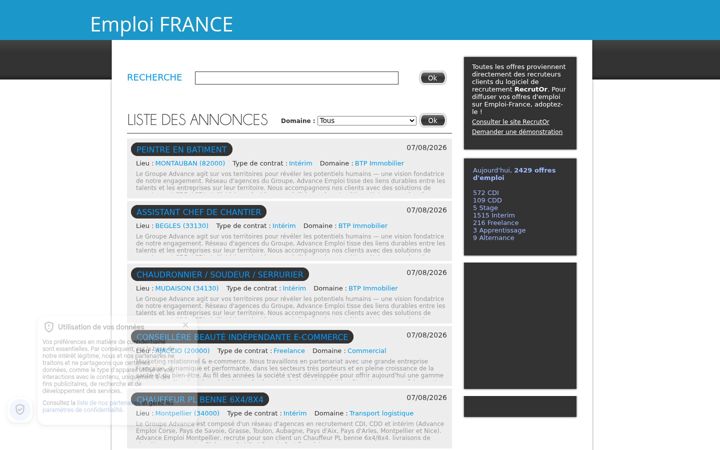 Screenshot of emploi-france.net