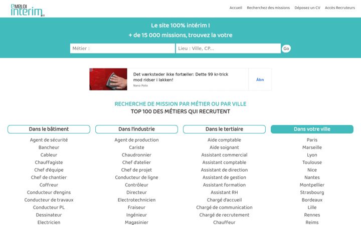 Screenshot of emploi-interim.fr