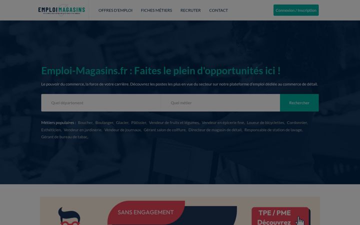 Screenshot of emploi-magasins.fr
