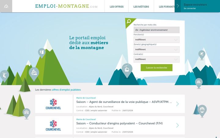 Screenshot of emploi-montagne.com
