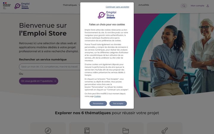 Screenshot of emploi-store.fr