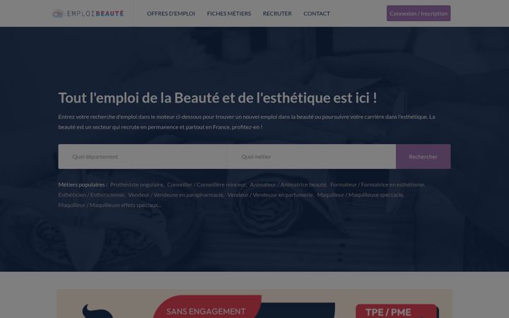 Snímek obrazovky emploibeaute.fr