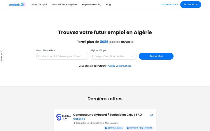 Screenshot of emploitic.com