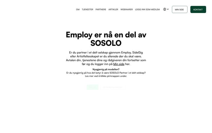 Képernyőkép: employ.no