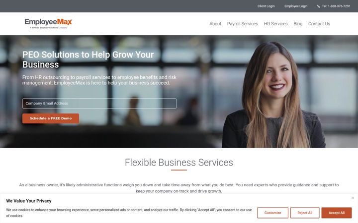 Screenshot of employeemax.com