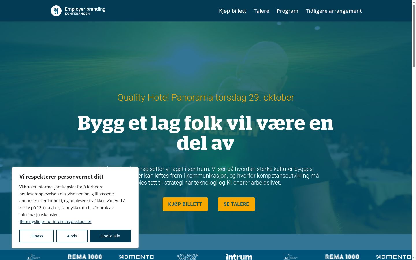 Képernyőkép a bármilyen interakció előtt megjelenő hozzájárulási bannerről