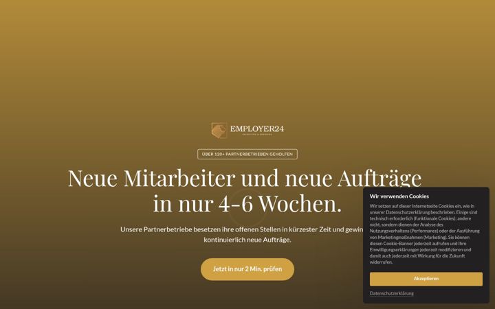 Screenshot of employer24.de
