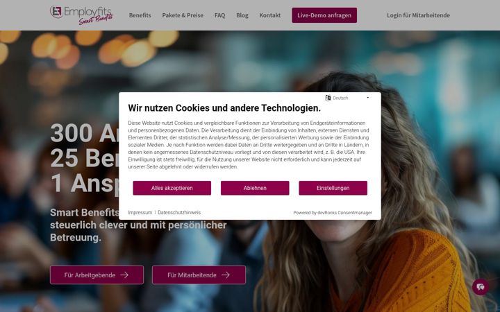 Screenshot of employfits.de