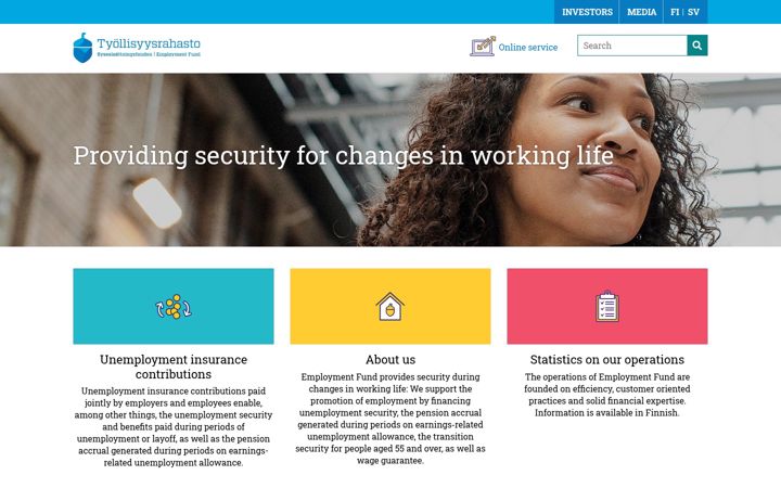 Zrzut ekranu employmentfund.fi