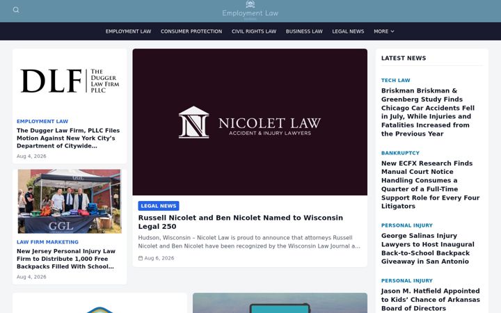 Screenshot of employmentlaw.institute