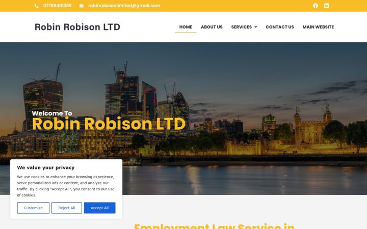 Screenshot of employmentlawservicesurrey.co.uk