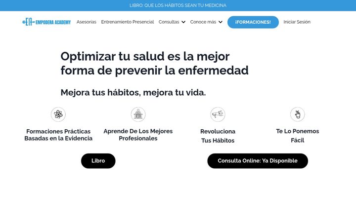 Screenshot of empodera-academy.com