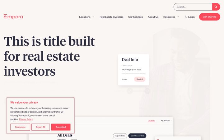 Screenshot of emporatitle.com