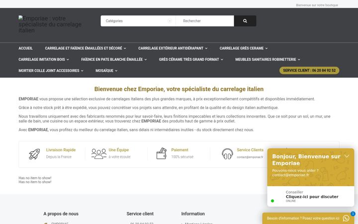 Screenshot of emporiae.fr