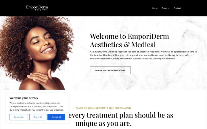 Screenshot of emporiderm.com