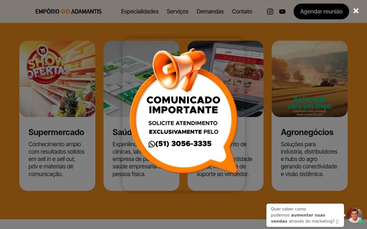 Екранна снимка на emporio-adamantis.com.br