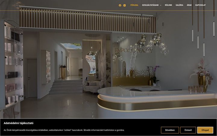 Snímek obrazovky emporiobeauty.hu