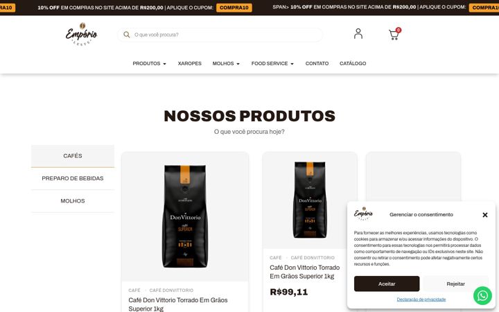 Ekrānuzņēmums no emporioleste.com.br