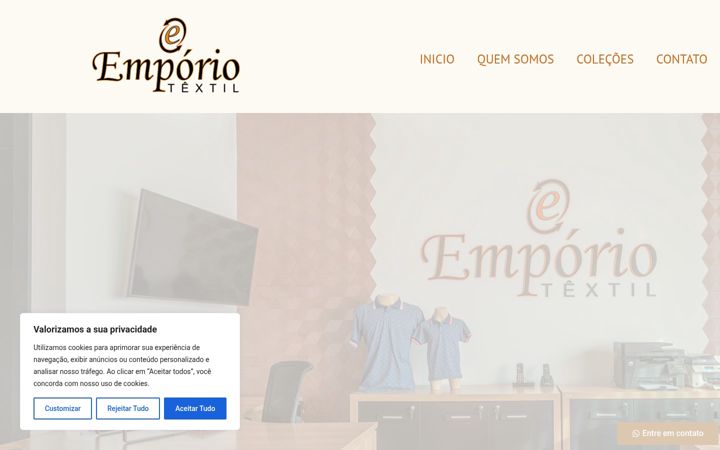 Ekrānuzņēmums no emporiotextil.com.br