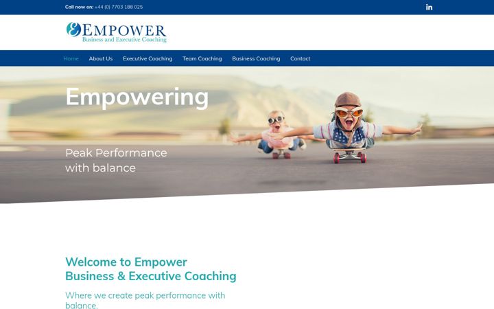 Screenshot stránky empower-coaching.co.uk