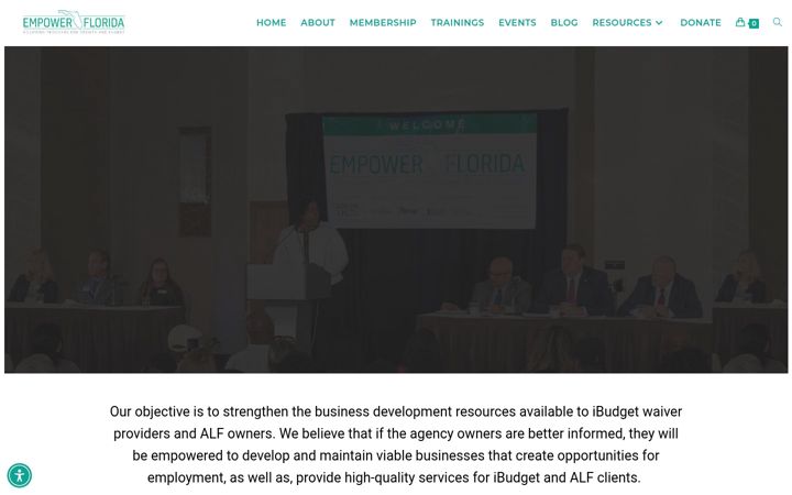 Екранна снимка на empower-florida.org