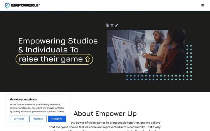 Screenshot of empower-up.com