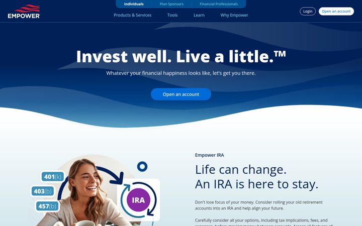 Screenshot von empower.com