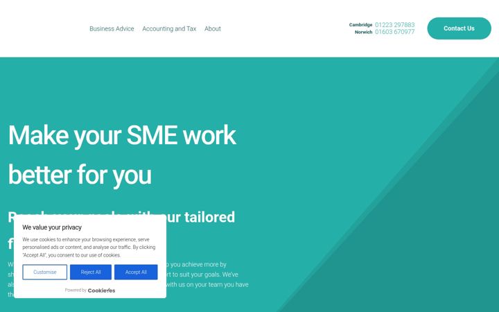 Screenshot stránky empoweraccountancy.co.uk