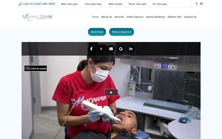 Screenshot of empowerdentaltx.com