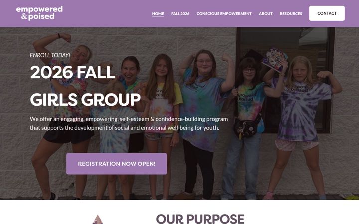 Screenshot of empoweredandpoised.com