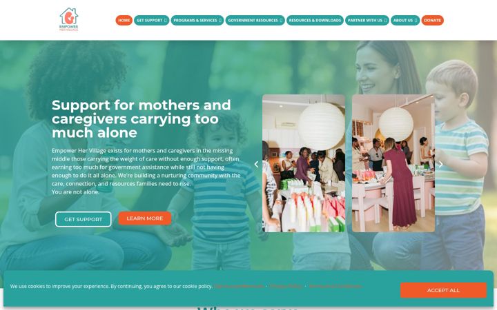 Екранна снимка на empowerhervillage.org