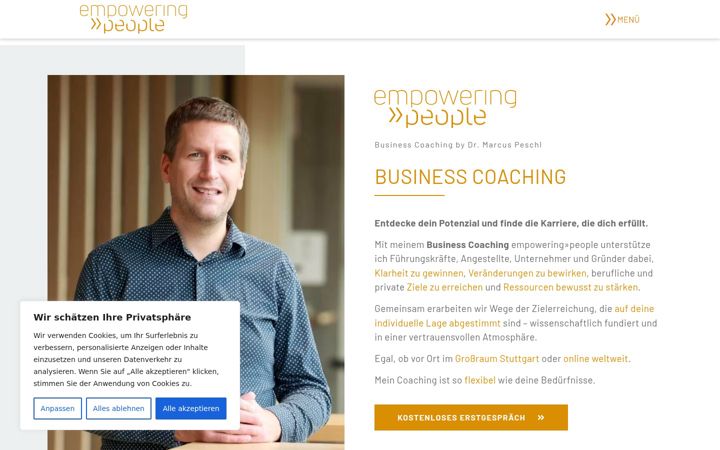 Screenshot of empoweringpeople.coach