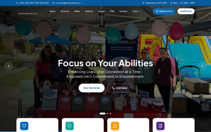 Screenshot ta' empowerlink.au