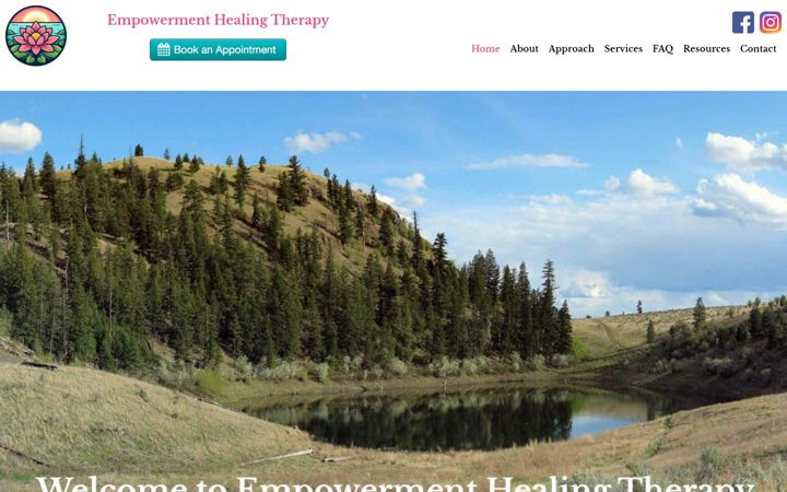 Screenshot of empowermenthealingtherapy.ca