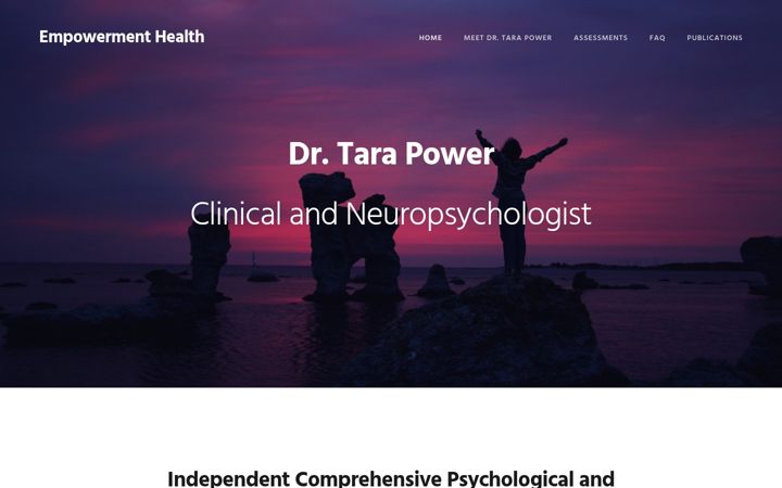 Zrzut ekranu empowermenthealth.ca