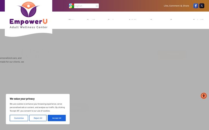 Screenshot of empoweruawc.com