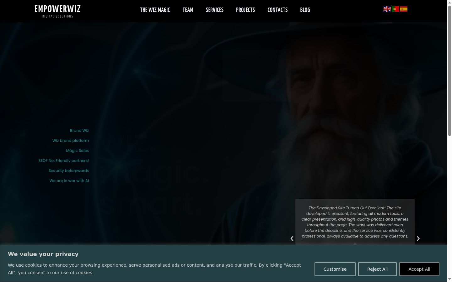 Screenshot des Einwilligungsbanners vor jeglicher Interaktion