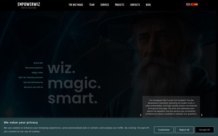 Screenshot of empowerwiz.com
