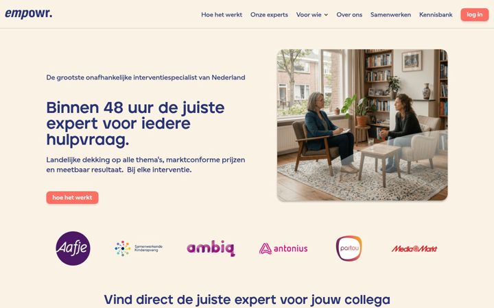 Ekrano kopija empowr.nl