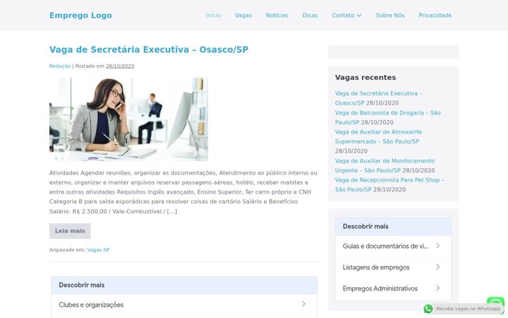 Екранна снимка на empregologo.com.br