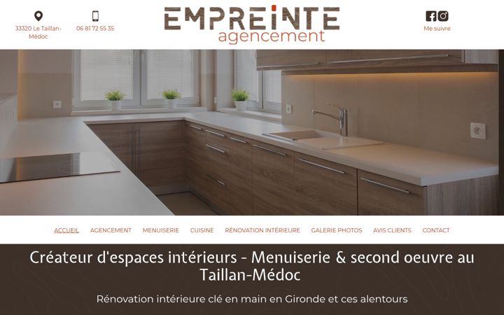 Snímek obrazovky empreinte-agencement-menuisier.fr